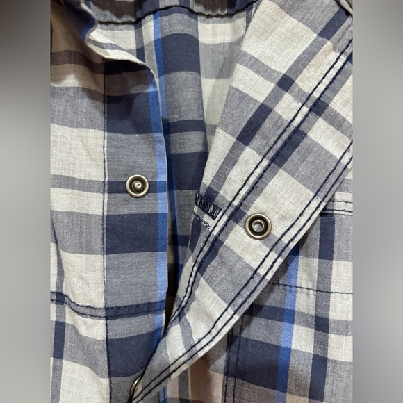 NWOT Men's North Face Snap Button Down Plaid Shirt Size Medium - Picture 4 of 6